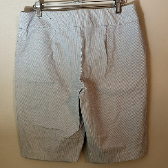 Chico's So Slimming Brigette Striped Slim Shorts Size 8 - Picture 2 of 13
